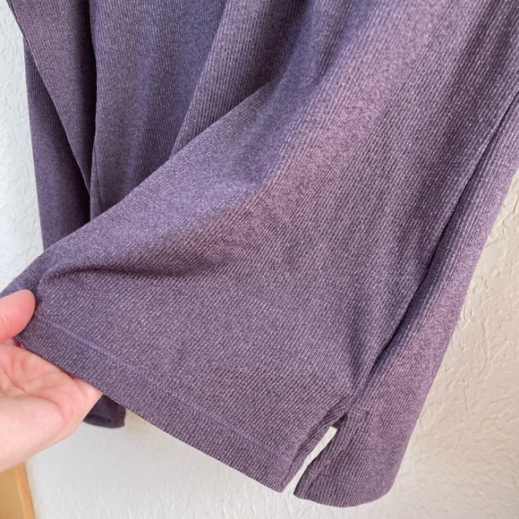 ATHLETA Untempo Ribbed Henley Top In Regal Plum Size S - Picture 6 of 6